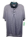 Greyson Size M Pink & Gray Synthetic Striped Athletic Polo Men's Short Sleeve Pink & Gray / M