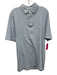 Faherty Size MT Blue Cotton Blend Solid Polo Men's Short Sleeve Blue / MT