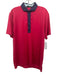 Greyson Size M Red & Blue Synthetic Solid Polo Athleisure Men's Short Sleeve Red & Blue / M