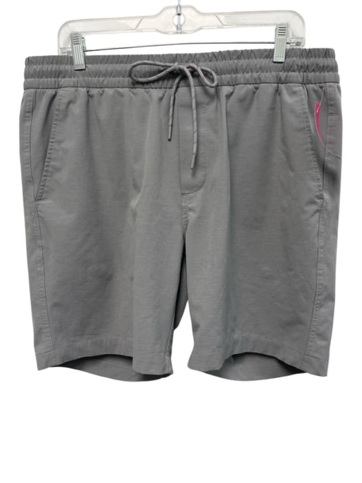 Faherty Size XL Gray Synthetic Solid Athletic Men's Shorts Gray / XL