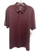 01 algo Size L Dark Red Synthetic Heathered Athletic Polo Men's Short Sleeve Dark Red / L