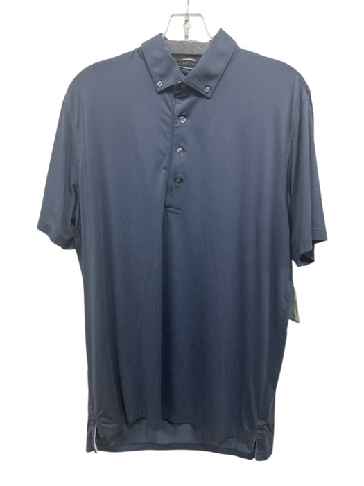 Greyson Size M Gray Synthetic Solid Polo Athleisure Men's Short Sleeve Gray / M