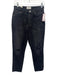Agolde Size 25 Black Cotton Denim Button Fly High Rise Slim Leg Distressed Jeans Black / 25
