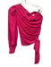 Amanda Uprichard Size XS Hot pink Polyester One Shoulder Ruched Detail Top Hot pink / XS