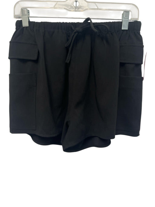Reformation Size S Black Polyester Elastic Drawstring Waist Pockets Shorts Black / S