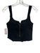 Reformation Jeans Size XS Black Cotton Denim Sleeveless Studded Crop Top Black / XS