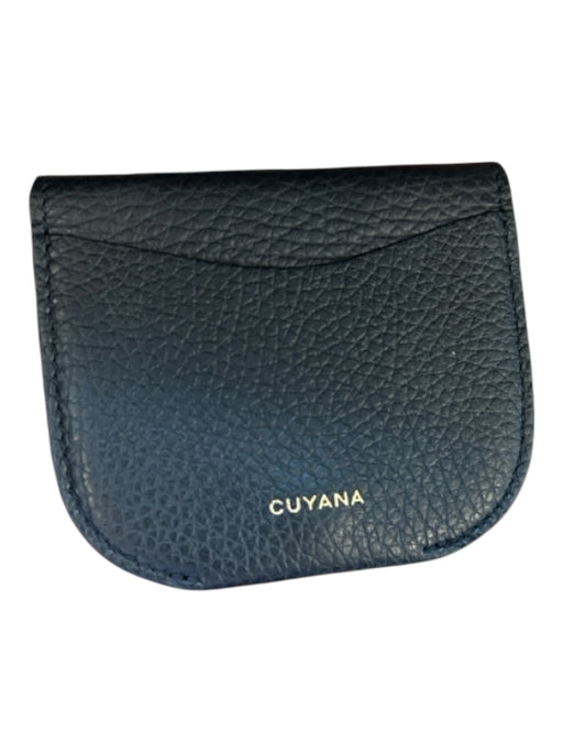 Cuyana Black Leather Pebbled Zip Around Wallets Black