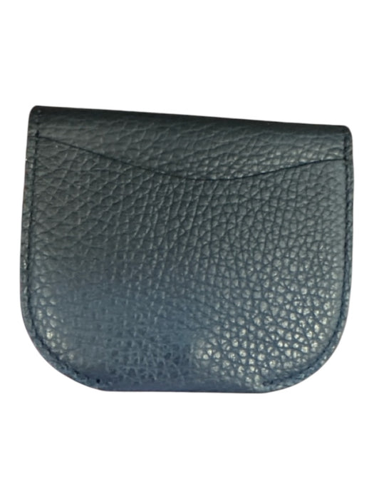 Cuyana Black Leather Pebbled Zip Around Wallets Black