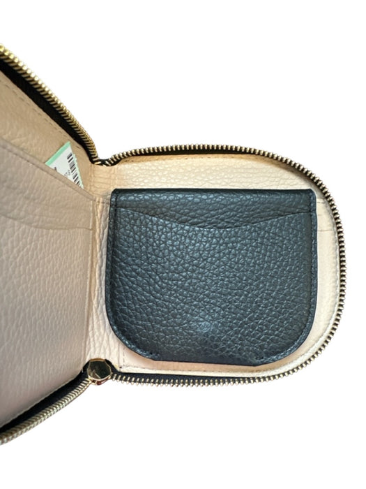 Cuyana Black Leather Pebbled Zip Around Wallets Black