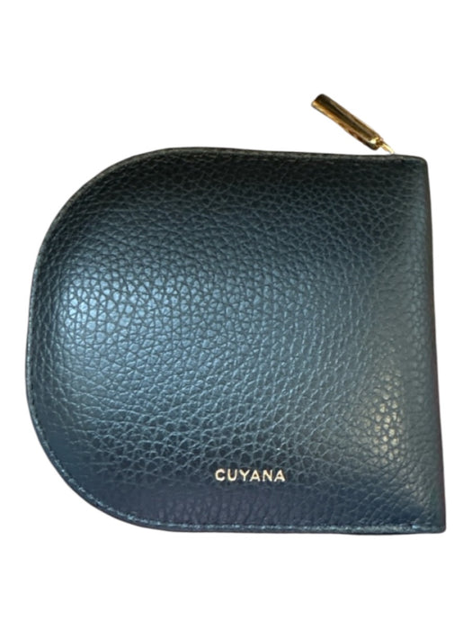 Cuyana Black Leather Pebbled Zip Around Wallets Black