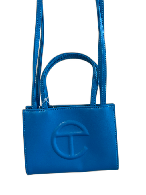 Telfar Cyan Faux Leather Logo Double Handle shoulder straps Bag Cyan / Mini