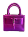 Brandon Blackwood Magenta Leather Metallic Crossbody Strap Double Handle Bag Magenta / Mini