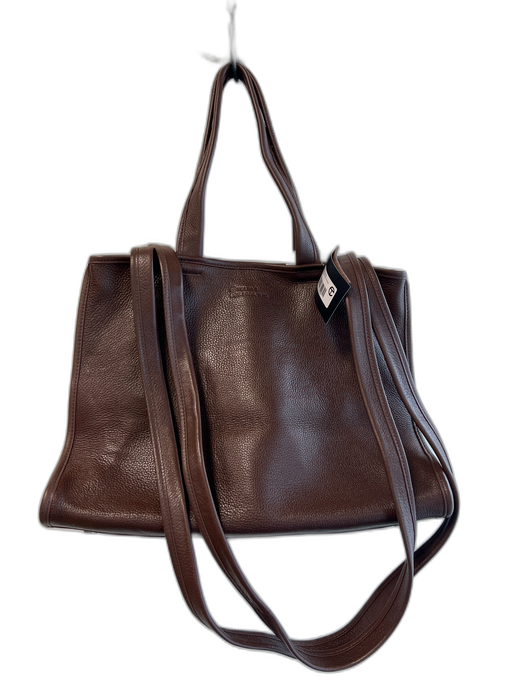 Wilsons X Telfar Chocolate Pebble Leather 4 strap Logo Snap Closure Bag Chocolate / Medium