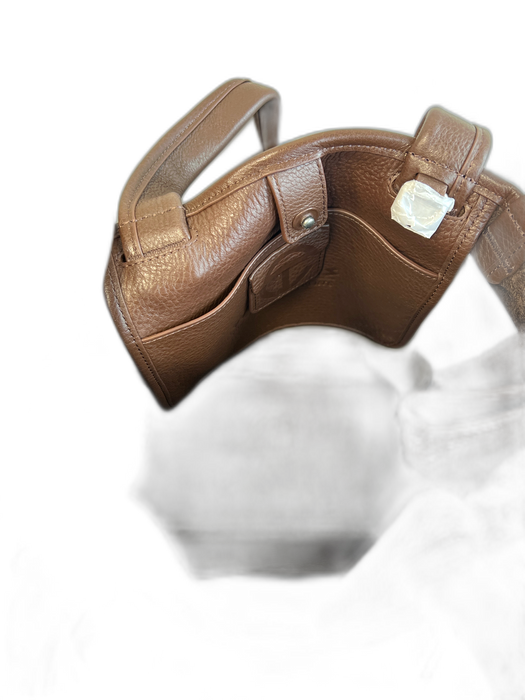 Wilsons X Telfar Chocolate Pebble Leather 4 strap Logo Snap Closure Bag Chocolate / Medium