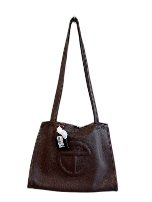 Wilsons X Telfar Chocolate Pebble Leather 4 strap Logo Snap Closure Bag Chocolate / Medium