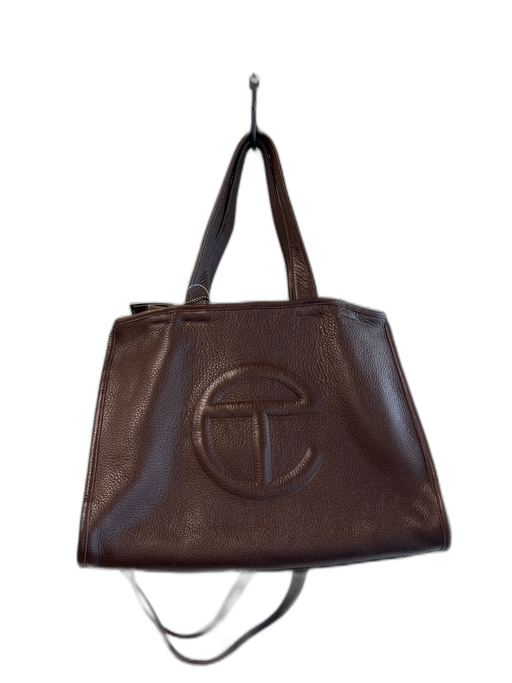 Wilsons X Telfar Chocolate Pebble Leather 4 strap Logo Snap Closure Bag Chocolate / Medium