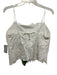 Farm Rio Size S White Cotton Crochet Lace Button Detail Spaghetti Strap Top White / S