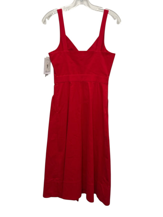 Equipment Femme Size 2 Red Cotton Blend Button Down Sleeveless Midi Dress Red / 2