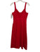 Equipment Femme Size 2 Red Cotton Blend Button Down Sleeveless Midi Dress Red / 2