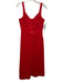 Equipment Femme Size 2 Red Cotton Blend Button Down Sleeveless Midi Dress Red / 2