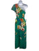 Eva Franco Size 4 Green & Multi Nylon Blend Flounce Abstract Floral Jumpsuit Green & Multi / 4