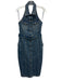 Retrofete Size S Washed Blue Cotton Blend Distressed Halter Button Down Dress Washed Blue / S
