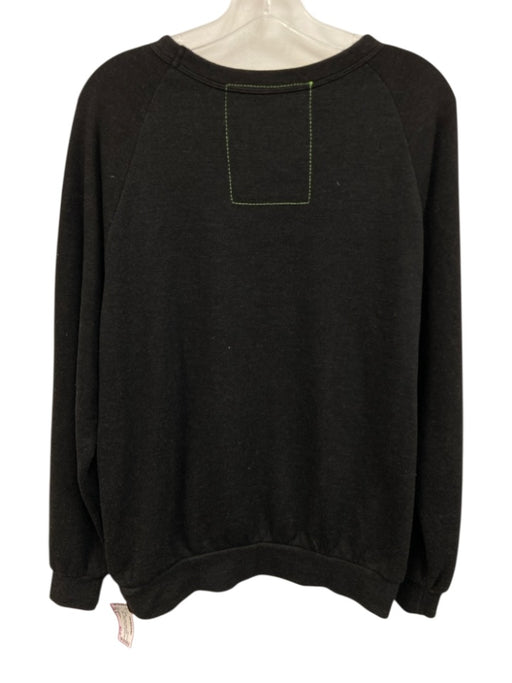 Aviator Nation Size M Black & Purple Cotton Blend Heathered Graphic Sweater Black & Purple / M