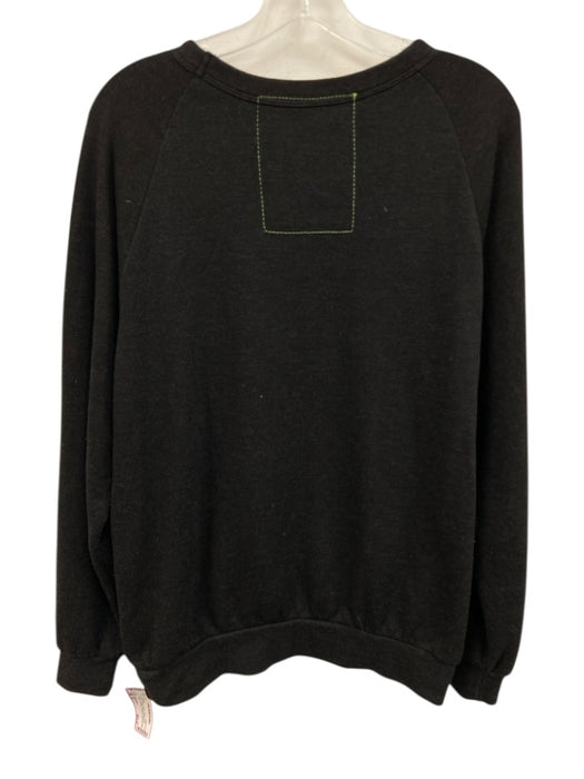 Aviator Nation Size M Black & Purple Cotton Blend Heathered Graphic Sweater Black & Purple / M