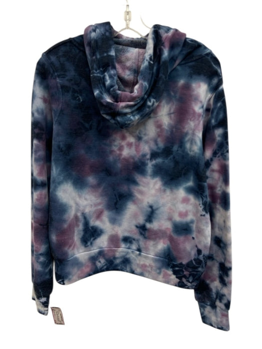 Aviator Nation Size S White, Blue & Purple Cotton Blend Tie Dye Hoodie Sweater White, Blue & Purple / S