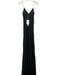 Halston Heritage Size 2 Black & Cream White Polyester Spaghetti Strap Dress Black & Cream White / 2