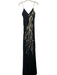 Halston Heritage Size 2 Black & Cream White Polyester Spaghetti Strap Dress Black & Cream White / 2