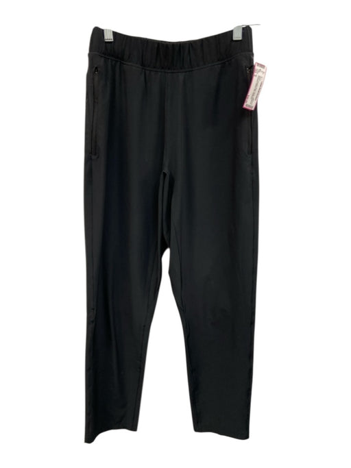 Alo Size S Black Polyester Blend Elastic Waistband Pocketed Athletic Slim Pants Black / S