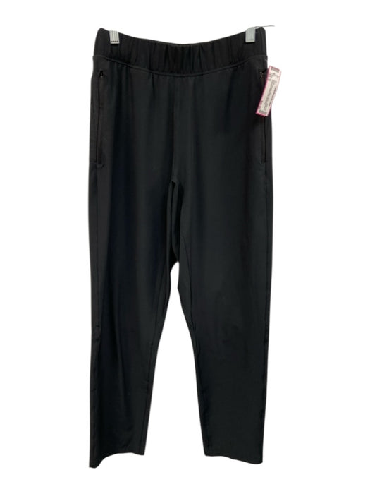 Alo Size S Black Polyester Blend Elastic Waistband Pocketed Athletic Slim Pants Black / S
