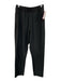 Alo Size S Black Polyester Blend Elastic Waistband Pocketed Athletic Slim Pants Black / S