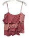 Milly Size S Red & White Stripe Spaghetti Strap Tiered Top Red & White / S
