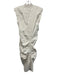 Veronica Beard Size 4 White Cotton Blend Ruched Button Down Midi Dress White / 4