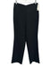 Ferragamo Size 42 Black Viscose Blend High Rise Side Zip Wide Leg Pants Black / 42