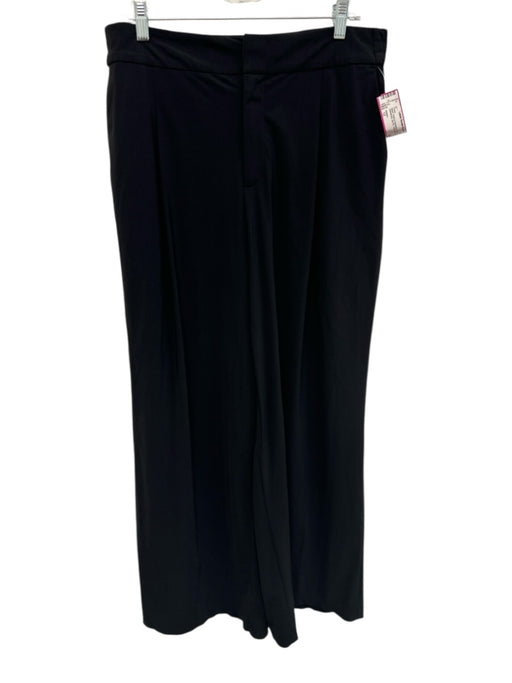 Athleta Size 12 Black Nylon & Spandex Elastic Waistband Zip Fly High Rise Pants Black / 12