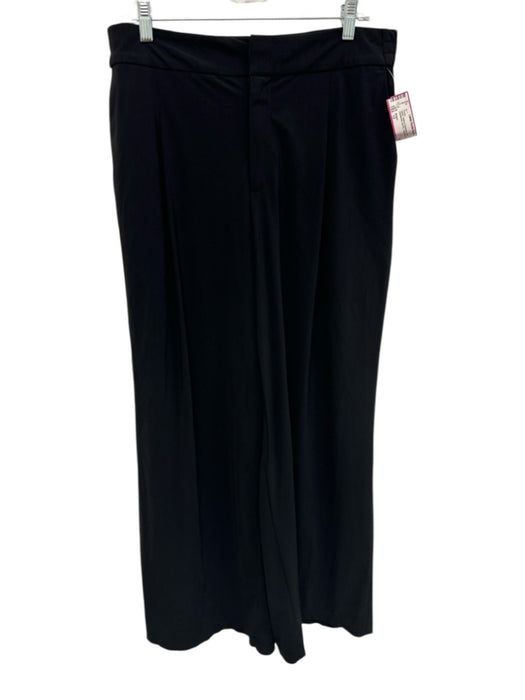 Athleta Size 12 Black Nylon & Spandex Elastic Waistband Zip Fly High Rise Pants Black / 12