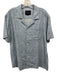 Rails Size M Blue & White Cotton Blend Waves Button Up Camp Collar Short Sleeve Blue & White / M