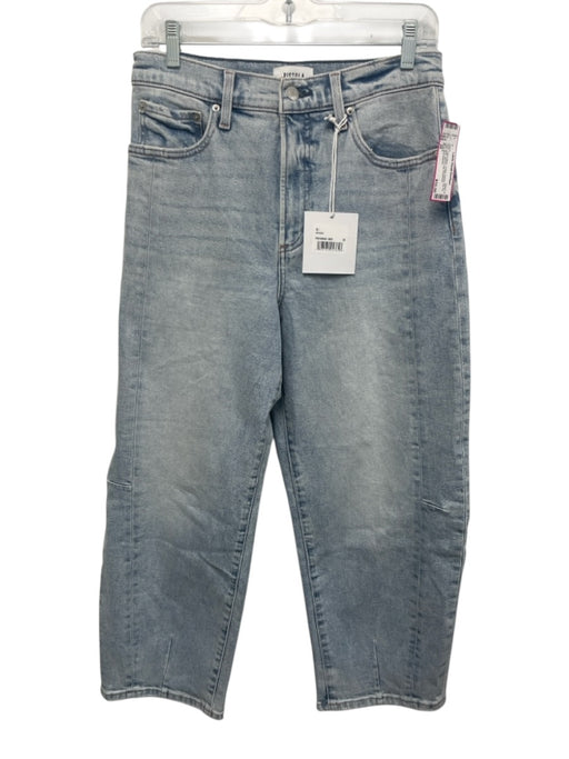 Pistola Size 28 Light Wash Cotton Denim Zip Fly High Rise Barrel Leg Jeans Light Wash / 28