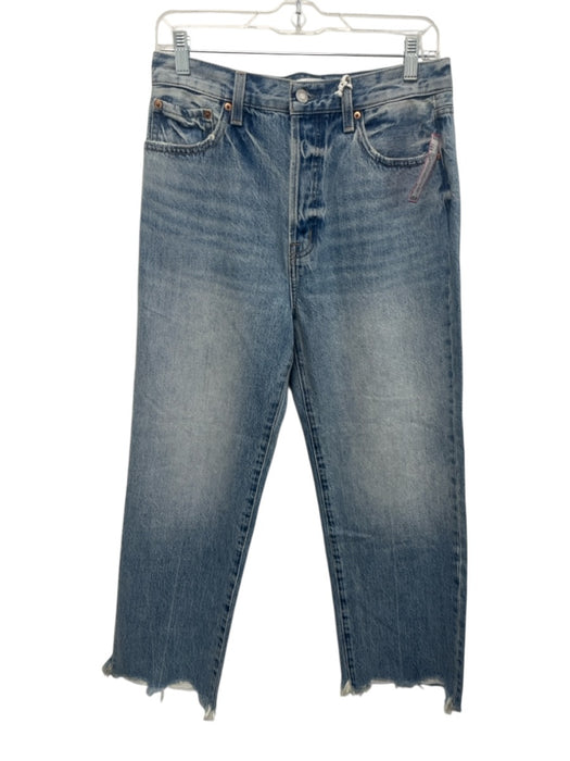 Pistola Size 28 Light Wash Cotton Denim Button Fly High Rise Straight Leg Jeans Light Wash / 28