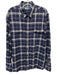 Polo Size XL Navy & White Cotton Plaid Flannel Button up Men's Long Sleeve Shirt Navy & White / XL