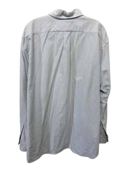 Ralph Lauren Size XL Blue & White Cotton Striped Button Up Long Sleeve Shirt Blue & White / XL