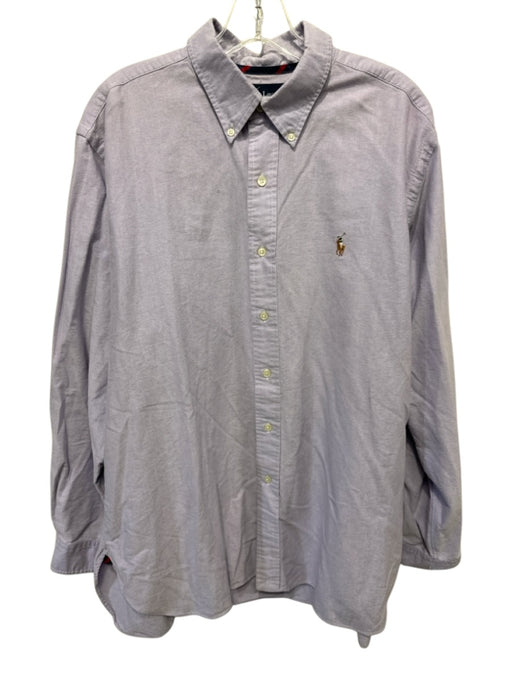 Ralph Lauren Size XL Blue Cotton Solid Oxford Button up Men's Long Sleeve Shirt Blue / XL