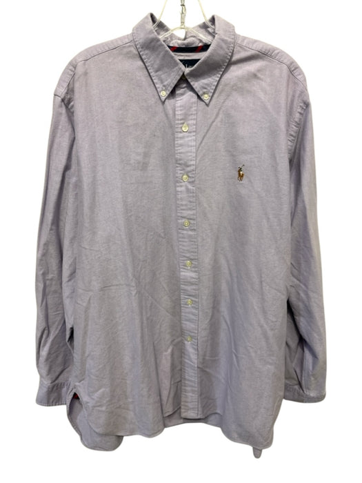 Ralph Lauren Size XL Blue Cotton Solid Oxford Button up Men's Long Sleeve Shirt Blue / XL