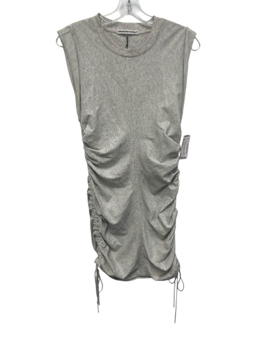 Alexander Wang.T Size Est S Gray Missing Fabric Tag Heathered Cap Sleeve Dress Gray / Est S