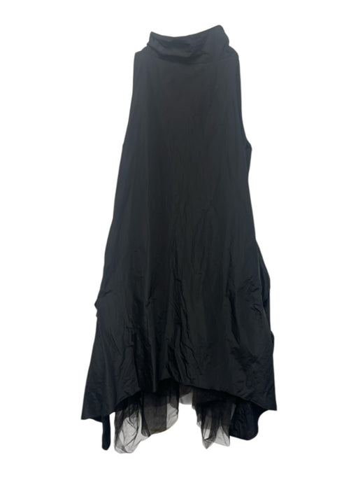 #VDR Viadellerose Size M Black Sleeveless Mock Neck Midi Lined Pockets Dress Black / M
