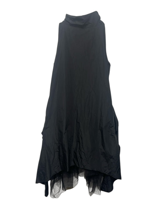 #VDR Viadellerose Size M Black Sleeveless Mock Neck Midi Lined Pockets Dress Black / M