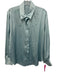 Daily Drills Size XS/S Light Blue Polyester Long Sleeve Button Up Silk Feel Top Light Blue / XS/S